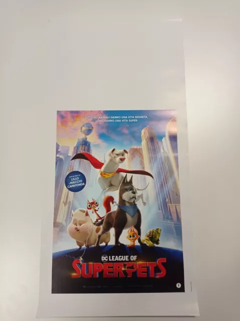 Superpets locandina originale cinema cm.33x70  DC LEAGUE 2022