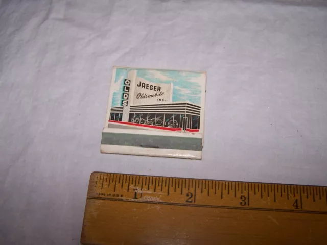 Vintage JAEGER OLDSMOBILE Matchbook MILWAUKEE WISCONSIN