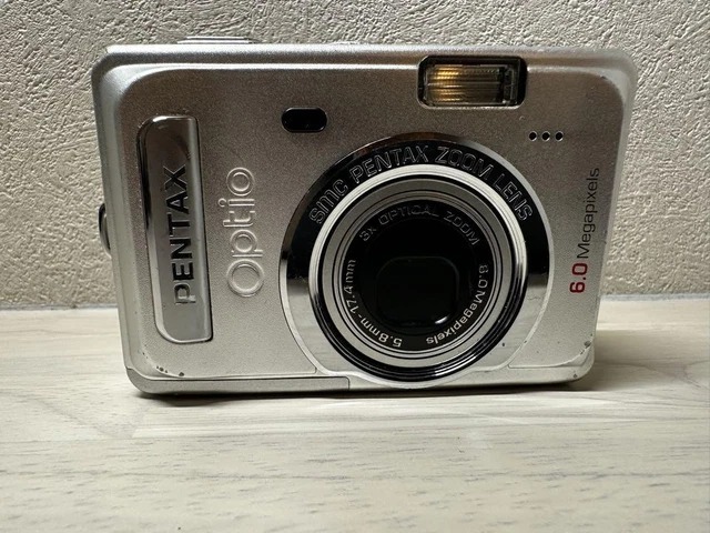 PENTAX OPTIO S60 Compact Digital Camera, Silver, AA Battery
