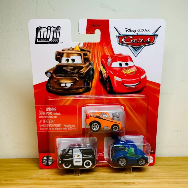 Disney Pixar Diecast Cars Mini Racers Snot Rod DJ Sheriff