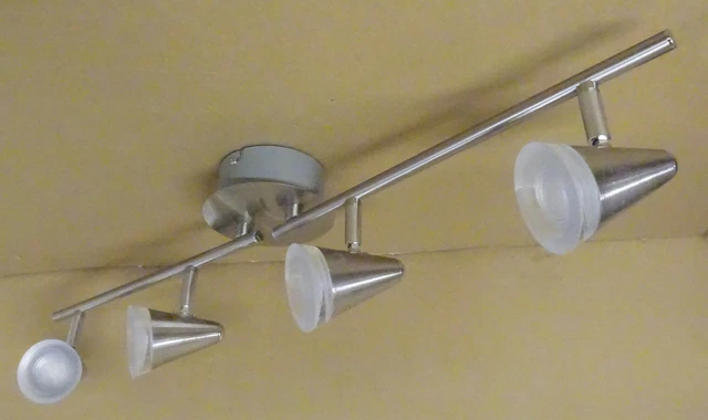 BRUSHED FINISH BAR Light 4x Integrated LED Spotlight Ex Display
