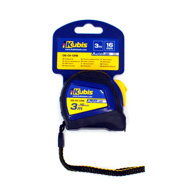 Nastro di misura 16 mm x 3 metri clip da cintura self-lock metro a rullo misura nastro nastro di misurazione