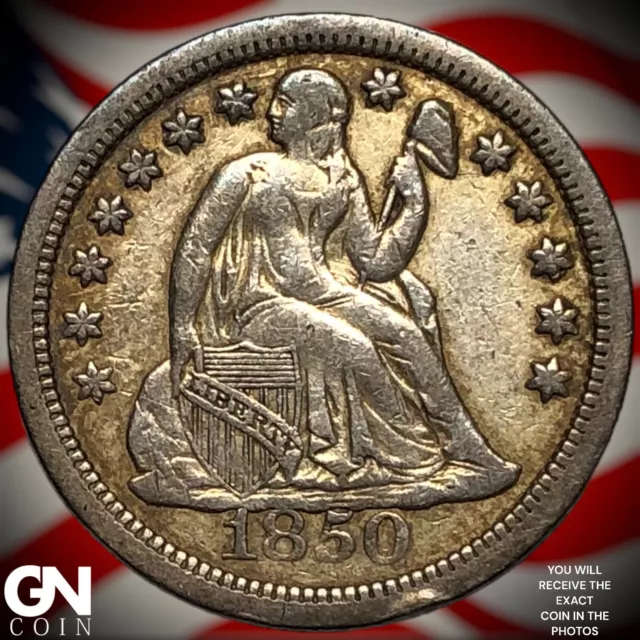 1850 Seated Liberty Dime Y1935