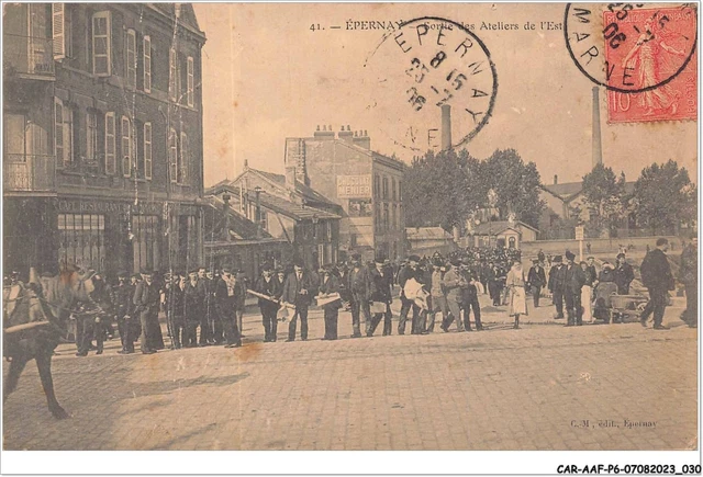 CAR-AAFP6-51-0474 - EPERNAY - exit from the workshops of the east