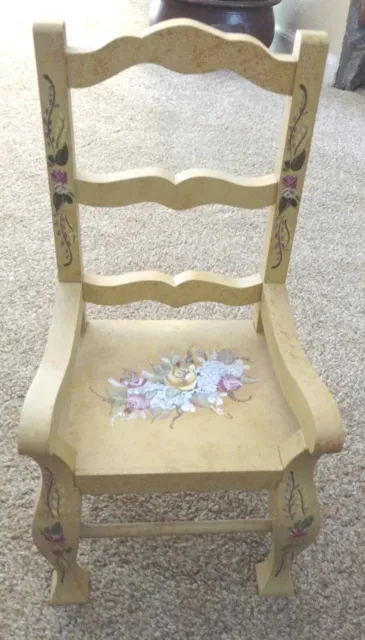 Wooden "Grandmother's Antique Treasures" Doll Chair Cracker Barrel
