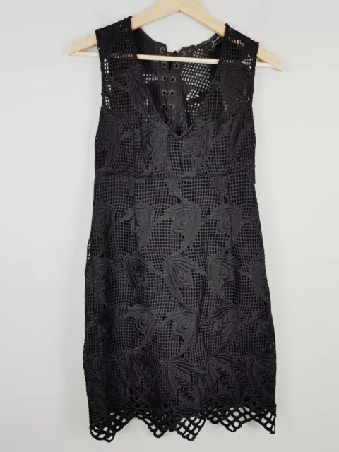 BARDOT Womens Size 12 Black Lace Scalloped Dress