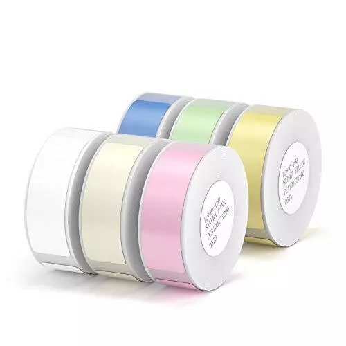 Label Maker Tape  D11 6 Rolls Adapted Cable Label Print Paper 6 Colors Set