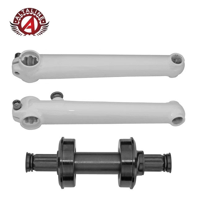Lowrider 3-Piece BMX Crank Set – Chrome Arms, Sealed Bearings, American BB, 175mm, 8T
