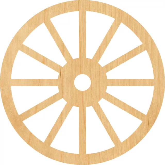Wheel  Laser Cut Out Wood Shape Craft Supply - Woodcraft Cutout