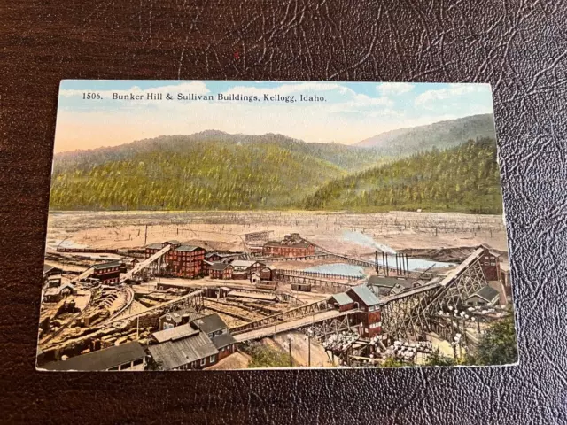 Litho Kellogg Idaho Lumber Mill Logging Bunker Hill & Sullivan Co. early 1900s