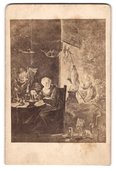 Fotografie Photographische Gesellschaft, Berlin, Gemälde Hexensabbath nach Teni