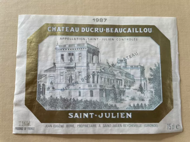 étiquette de Château Ducru Beaucaillou 1987