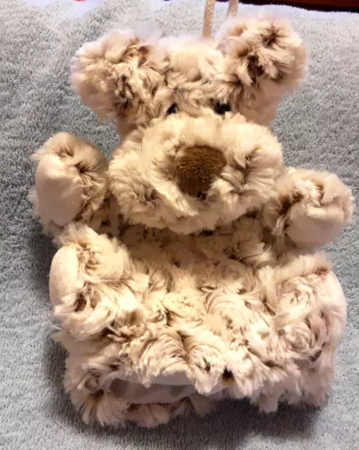 Doudou Marionnette Chien Marron Blanc  chiné Rodadou Roda ttbe