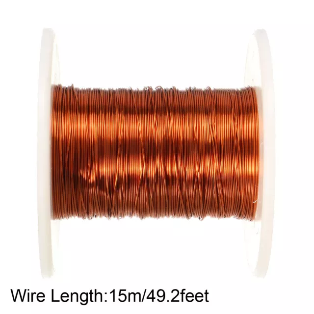 0.31mm Dia Magnet Wire Enameled Copper Wire Winding Coil 49.2' Length 2