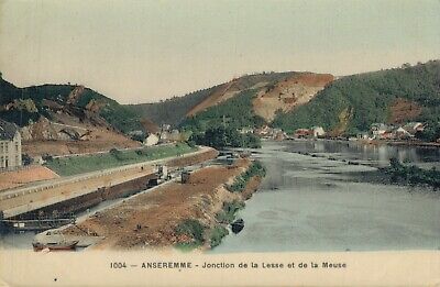 Belgium Anseremme Jonction de la Lesse et de la Meuse Vintage Postcard B55