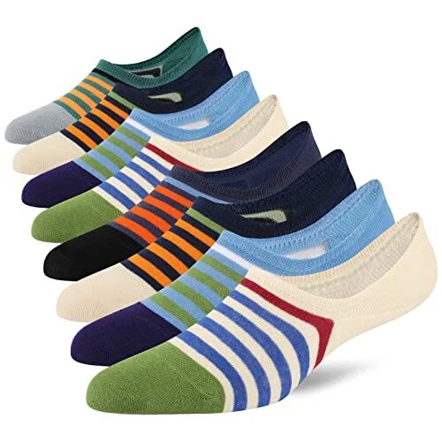 Mens No Show Socks Cotton Low Cut Non Slip Casual Socksn