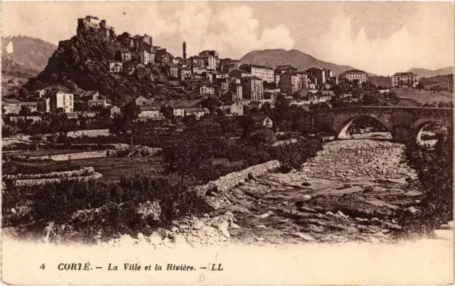 CPA CORSE CORTE - La ville et la Riviere (711558)