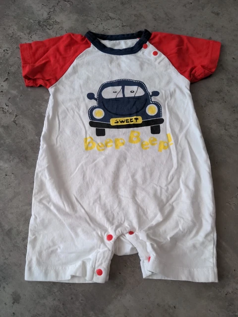 Lovely baby boys 6-9 months clothes romper short sleeve shorty