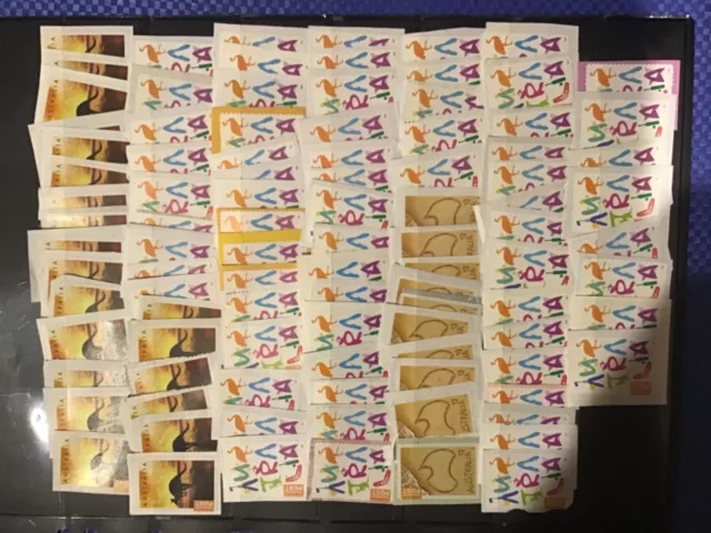 Australia 100 x Concession stamps uncancelled  on paper.