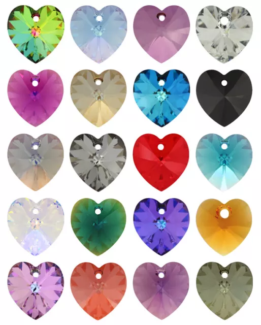 Superior PRIMERO 6228 Heart Crystals Pendants * Many Colors & Sizes