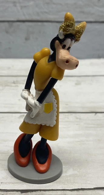Disney Clarabelle Cow PVC Figure Figurine Birthday Cake Topper Glitter Bow