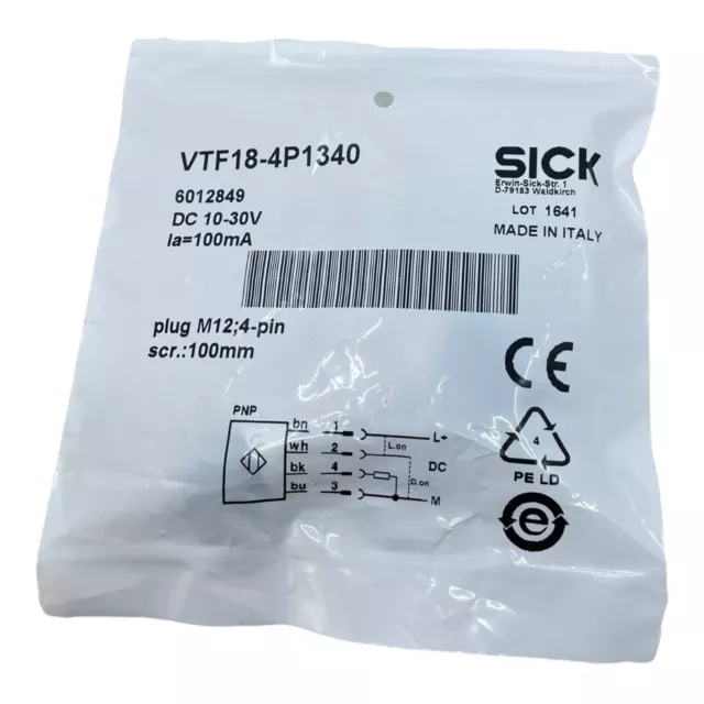 SICK VTF18-4P1340 Rund-Lichtschranken 6012849 M18 X 1