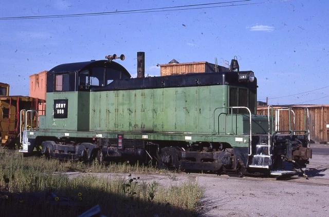 DRWY 998 Railroad Train Locomotive DENVER CO Original 1990 Photo Slide