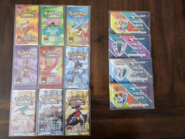 Complete Pokémon Sealed Pop Series Booster Packs 1-9 Prize Pack 1-4