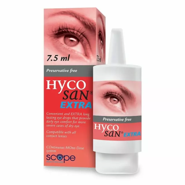 Hycosan Extra Augentropfen für trockene Augen Komplettes Spenderpaket Scope kaufen neu mit Etikett