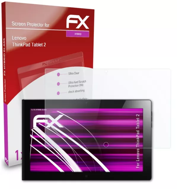 atFoliX Verre film protecteur pour Lenovo ThinkPad Tablet 2 9H Hybride-Verre