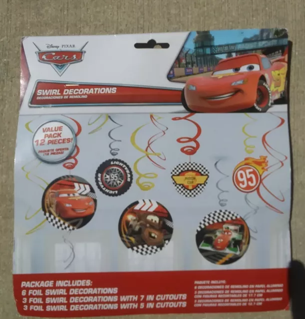 Disney Pixar Cars Swirl Decorations Mater Francesco Lightning McQueen Party