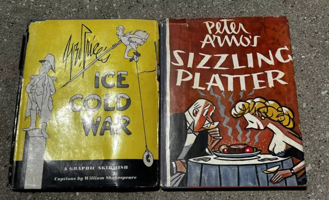 New Yorker Cartoon book lot x2 Ice Cold War George Price Peter Arno Sizzling