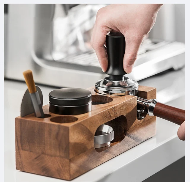 STAZIONE TAMPONAMENTO CAFFÈ Noce Organizzatore Espresso Accessori Caffettiera 395621566866
