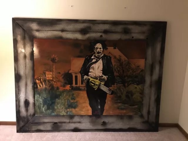 Texas Chainsaw Massacre Original Oil Painting. Leatherface Horror Art 2