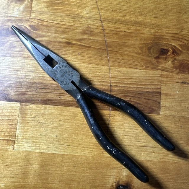 VINTAGE CRAFTSMAN 45082 WF Long Needle Nose Pliers w/ Side Cutters 8