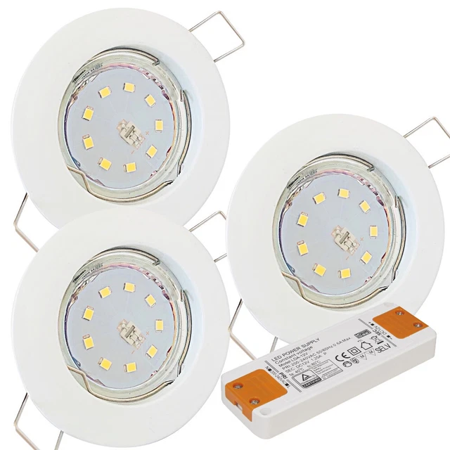 LICHT DISCOUNT GX53 LED Einbaustrahler – Inkl. 5 W Leuchtmittel Neutralweiß – Nur 38 Mm Einbautiefe Für Flache Decken