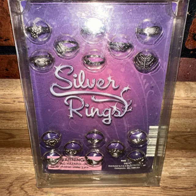 Silver Rings Gum Ball Machine Vending Display Kid Jewelry A1