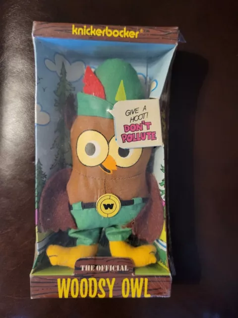 Vintage 1972 Knickerbocker Woodsy The Owl Give A Hoot Don't Pollute Plush Toy 6"