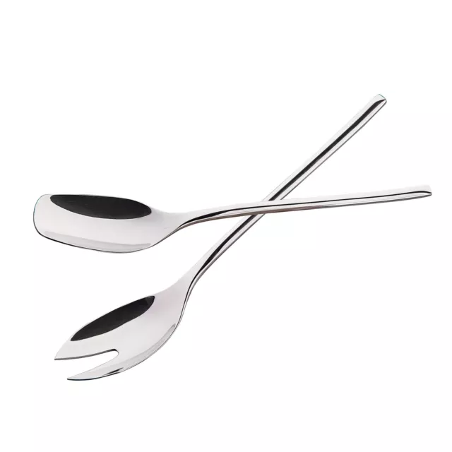 Salad Servers 18/10 Stainless Steel Salad Serving Utensils Salad Spoon Fork 1...