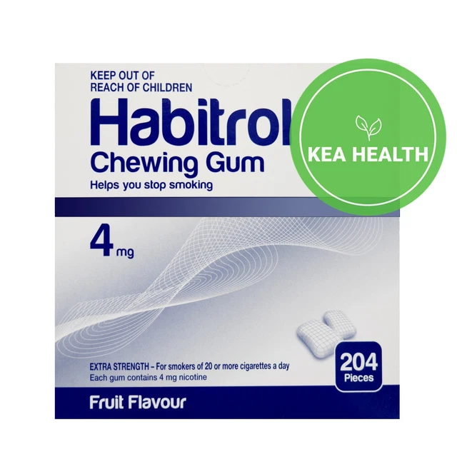 Habitrol Nicotine Gum 4mg FRUIT 204 piece 1 Box New BULK Size - QUIT Smoking Now