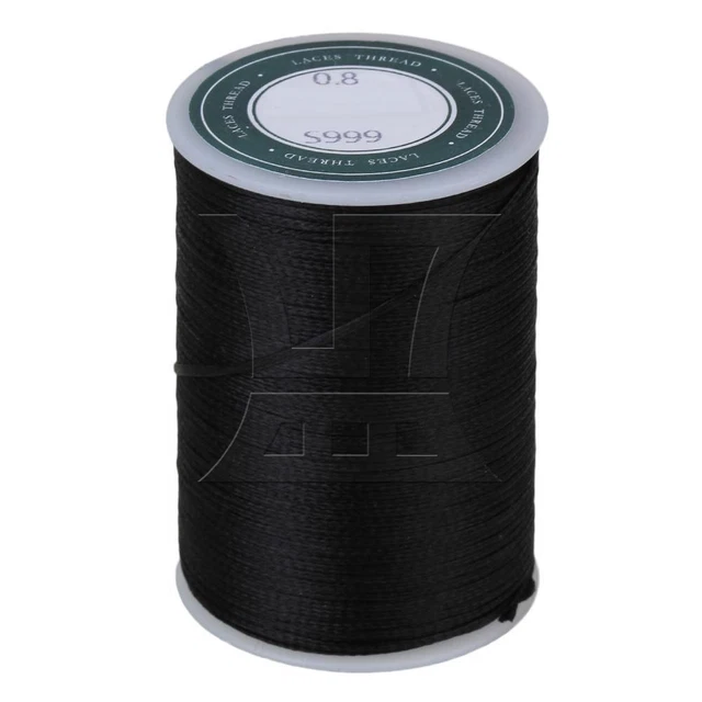 0.8mm Black Terylene Waxed Thread Flat Cord Craft Sewing Wax Line String