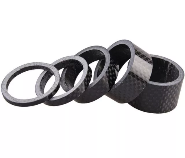 Carbon Fiber Headset 3/5/10/15/20mm Spacers kit 1 1/8" For Stem Bike MTB Bicycle