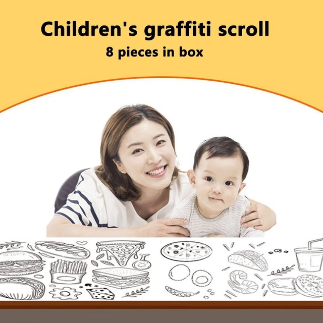 Jeu de coloriage,Grand rouleau de papier à colorier pour enfants de 3 Jeu de coloriage,Grand rouleau de papier à colorier pour enfants de 3