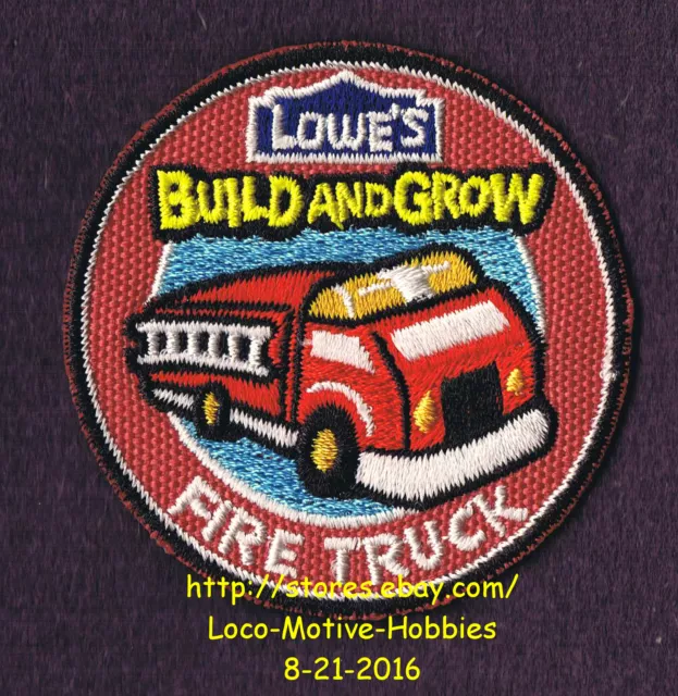 LMH PATCH Badge FIRE TRUCK Engine Firetruck Ladr Build Grow LOWES Project Series