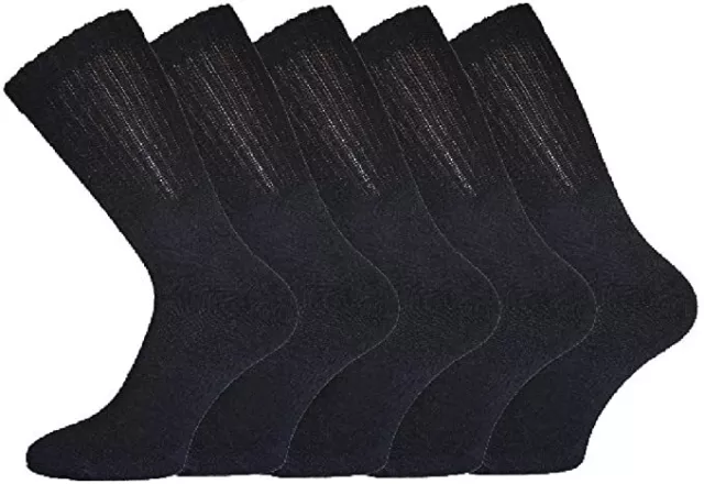 12 Pairs Mens Sports Socks White Black Cotton Rich Cushion Sole Socks Size 6-11