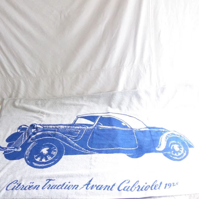 Citroen - Drap De Bain Plage Serviette - Beach Towel- Traction Cabriolet 1938 -2