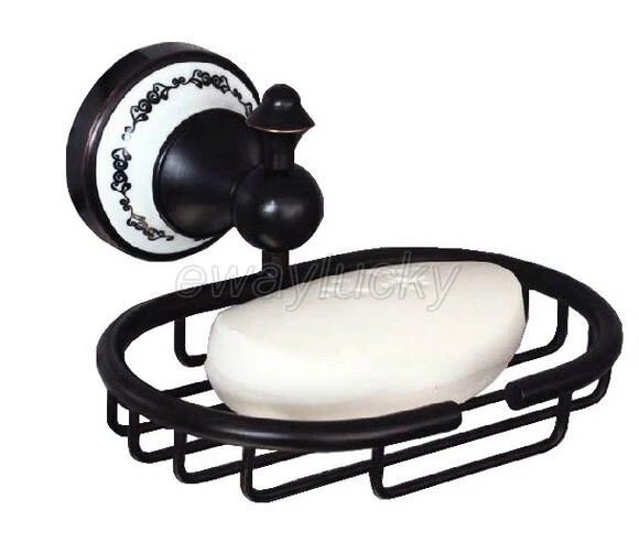 Oil Rubbed Bronze Bathroom Hardware Accessory Wall Mount Soap Dish Holder Basket
