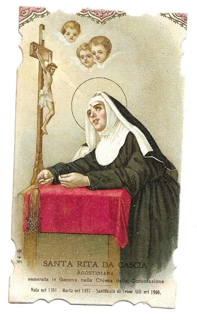 SANTINO ANTICO SANTA LEGA EUCARISTICA  N°381 bordo fustellato
