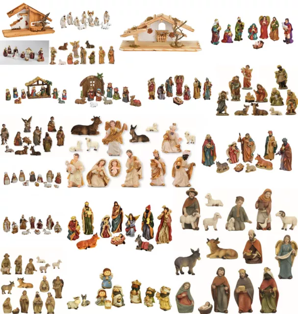 Krippenfiguren Firguren Krippe modern klassisch im Set Krippe aus Holz