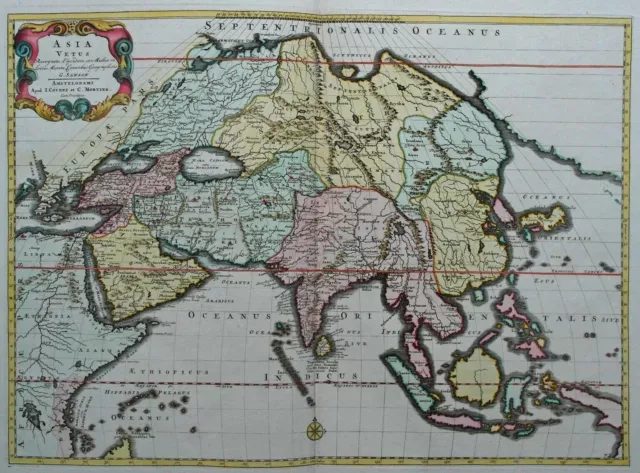 Asia Vetus - Asian From Guillaume Sanson - Original Map From 1690